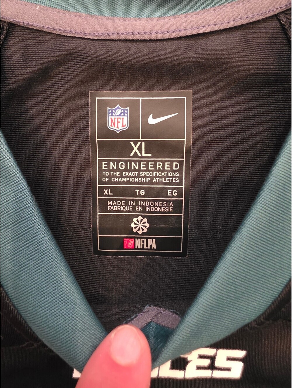 Nike Philadelphia Eagles #50‎ Phillips NFL Football Jersey XL Black - Picture 4 of 6